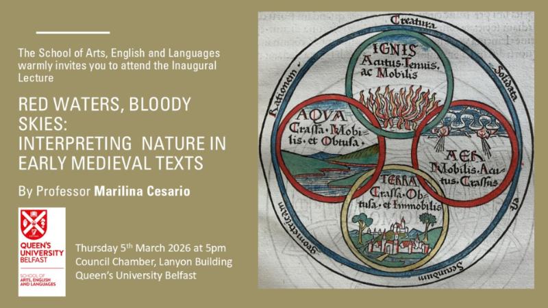 Words alongside a medieval graphic